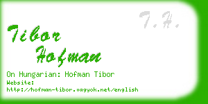 tibor hofman business card